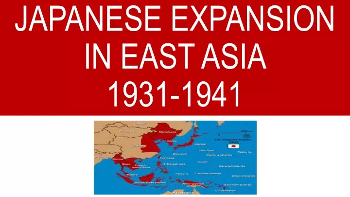 japanese expansion in east asia 1931 1941