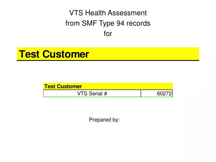 vts health assessment from smf type 94 records for