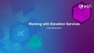Working with Elevation Services