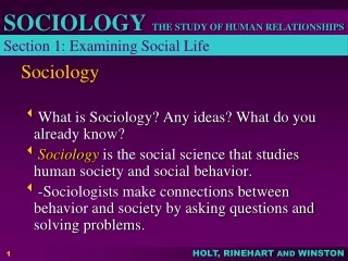 Sociology