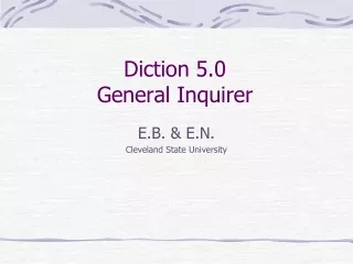 Diction 5.0  General Inquirer