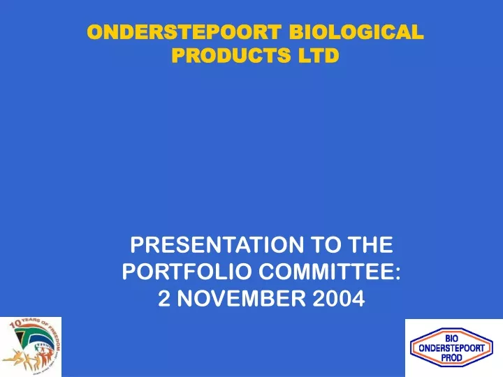 onderstepoort biological products ltd