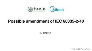 Possible amendment of IEC 60335-2-40