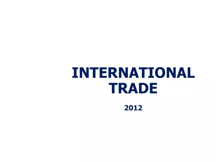 international trade 2012