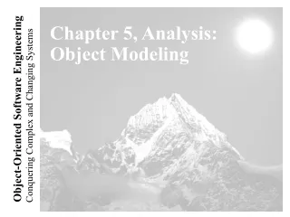 Chapter 5, Analysis: Object Modeling