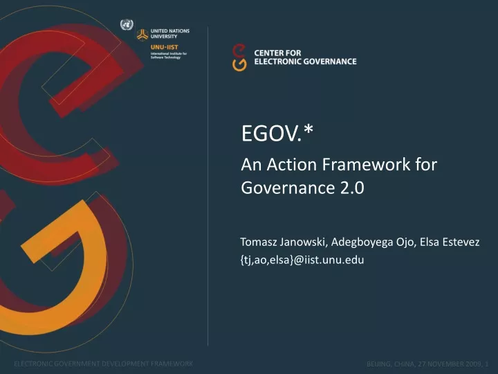 egov an action framework for governance 2 0
