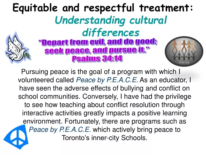 equitable and respectful treatment understanding cultural differences
