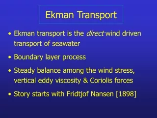 Ekman Transport