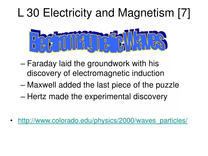 l 30 electricity and magnetism 7