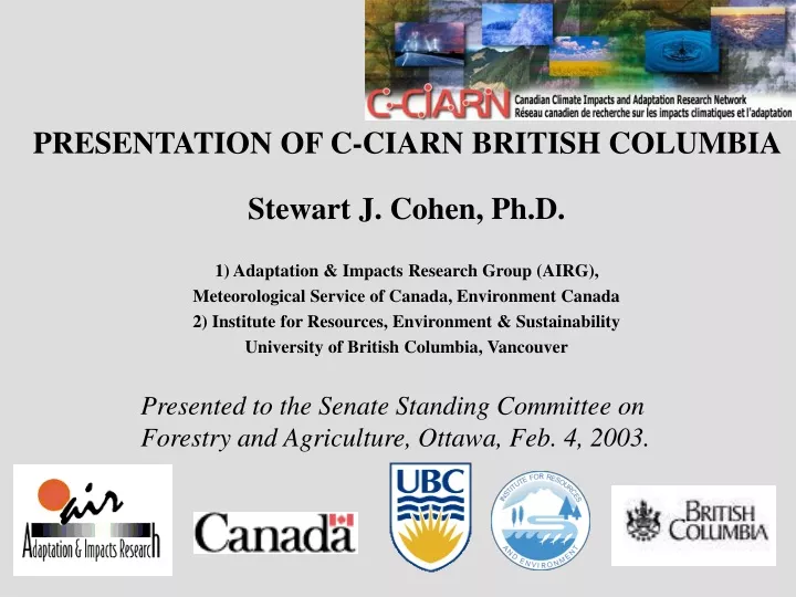 presentation of c ciarn british columbia stewart