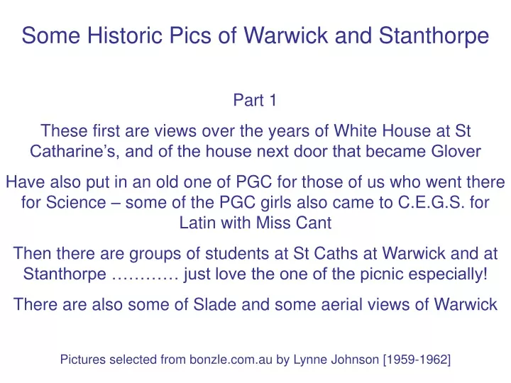 some historic pics of warwick and stanthorpe part