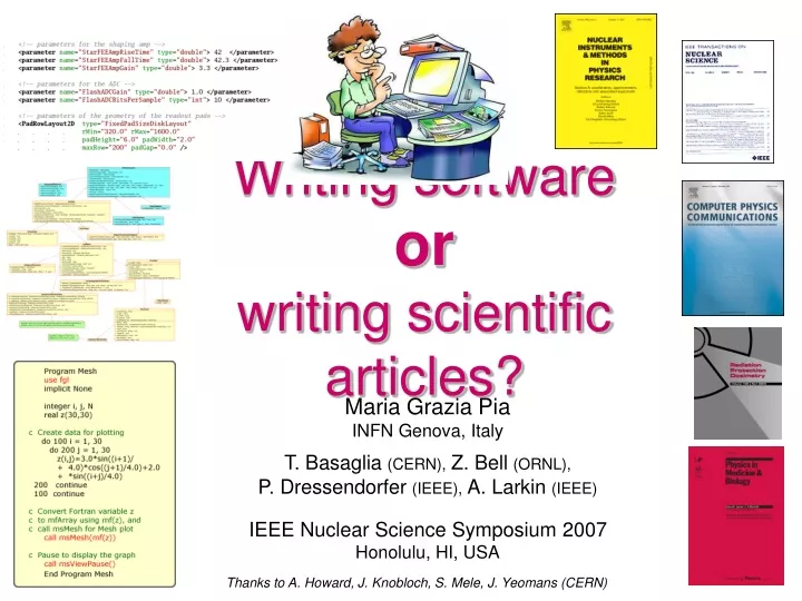 writing software or writing scientific articles