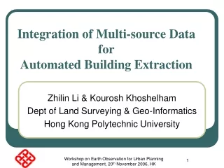 Integration of Multi-source Data for Automated Building Extraction