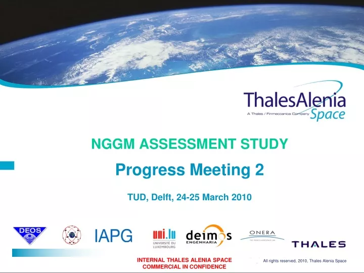nggm assessment study progress meeting 2 tud delft 24 25 march 2010