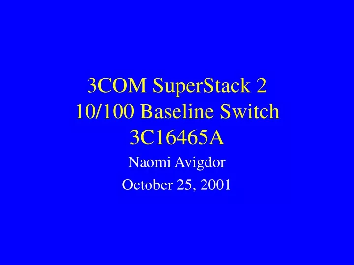 3com superstack 2 10 100 baseline switch 3c16465a