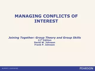 MANAGING CONFLICTS OF INTEREST