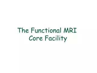 The Functional MRI  Core Facility