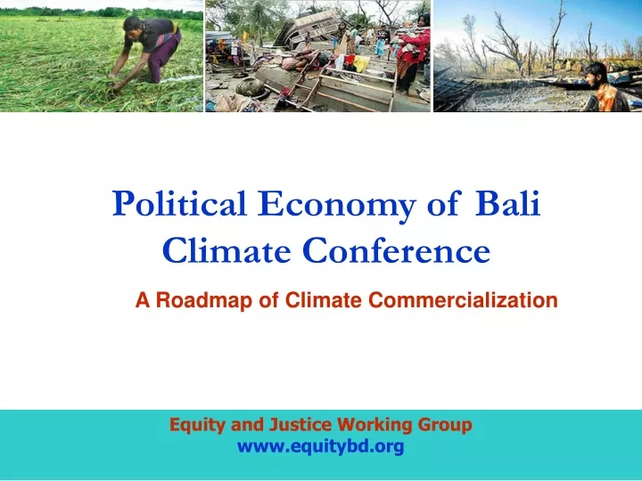 political economy of bali climate conference