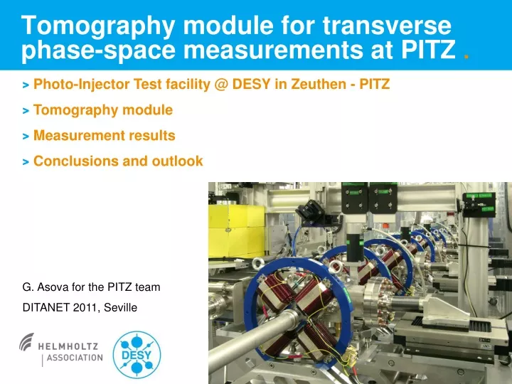 tomography module for transverse phase space measurements at pitz