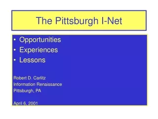 The Pittsburgh I-Net