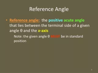 Reference Angle