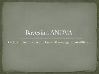 Bayesian ANOVA