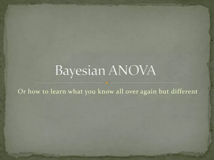 bayesian anova