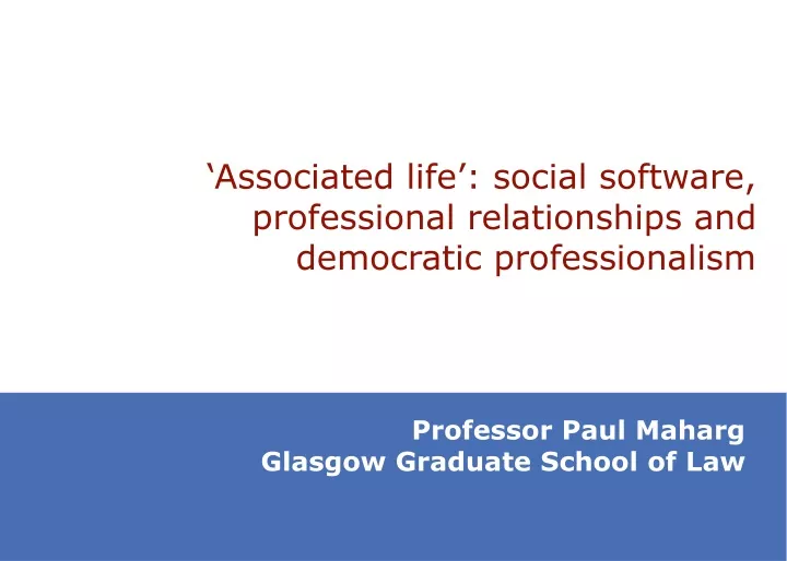 associated life social software professional