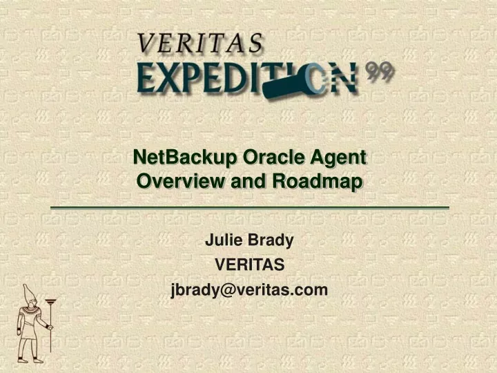 netbackup oracle agent overview and roadmap
