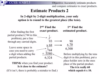 Estimate Products 2