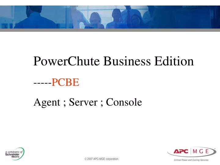 powerchute business edition pcbe agent server