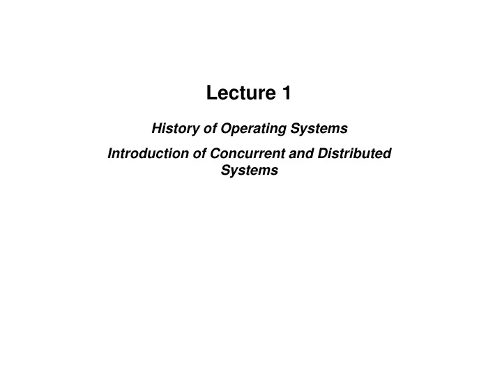 lecture 1