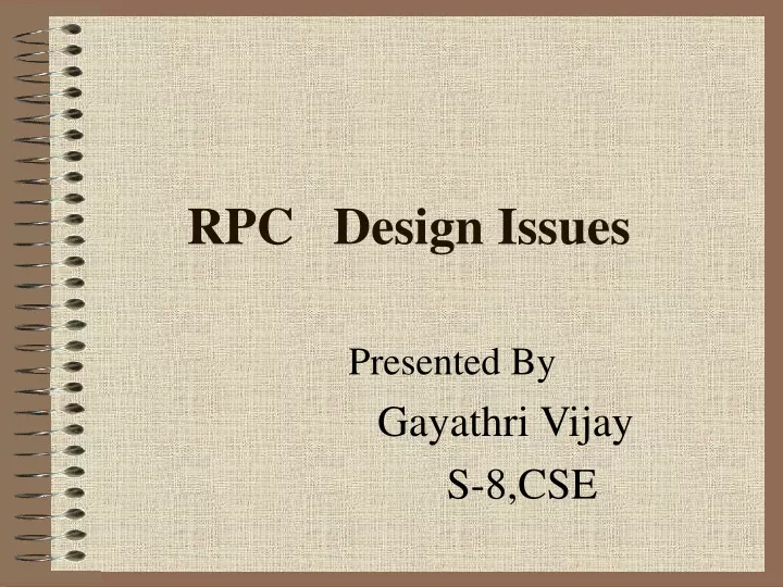 rpc design issues