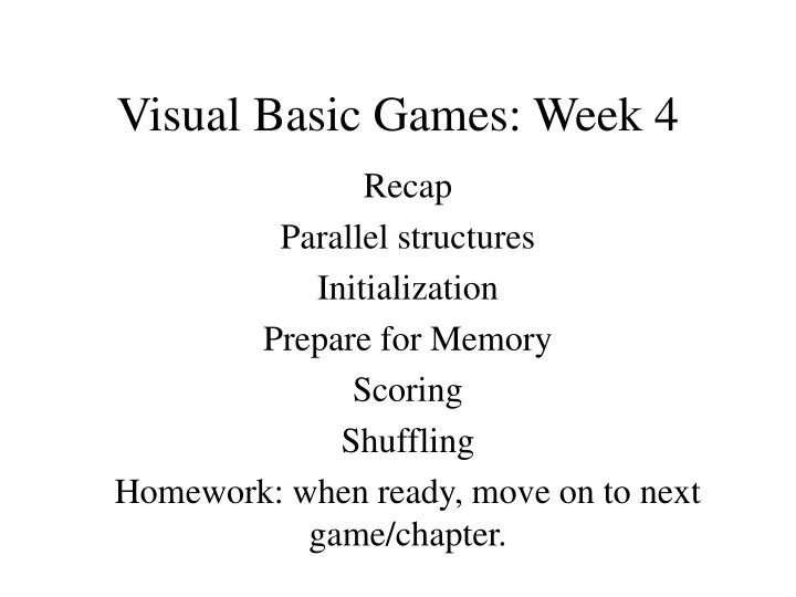 visual basic games week 4