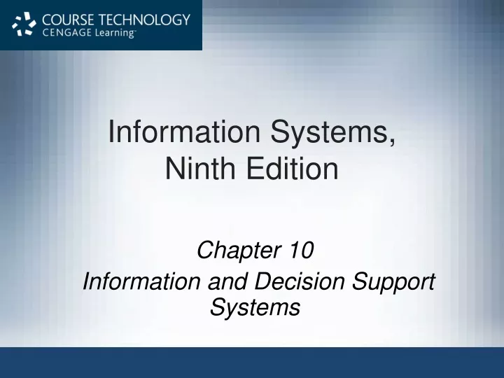 information systems ninth edition