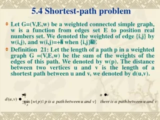 5.4 Shortest-path problem