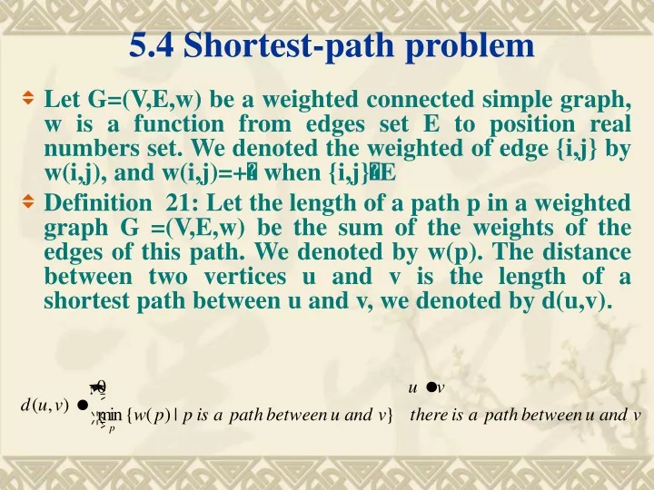 5 4 shortest path problem