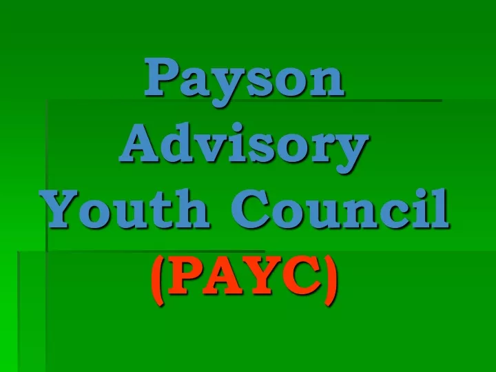 payson advisory youth council payc