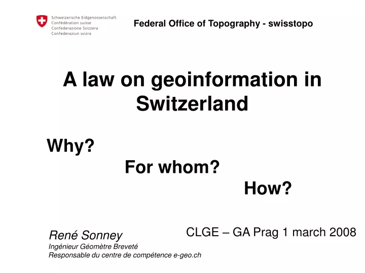 a law on geoinformation in switzerland