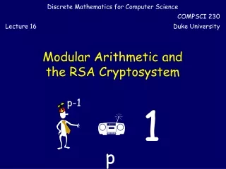 Modular Arithmetic and  the RSA Cryptosystem