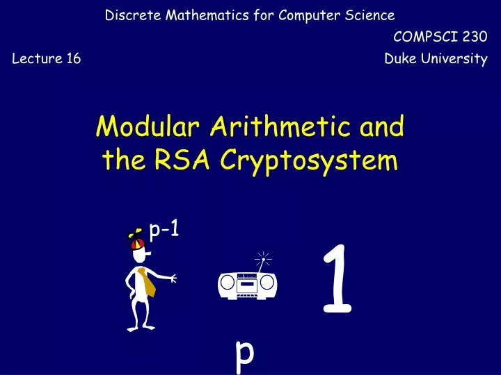 modular arithmetic and the rsa cryptosystem