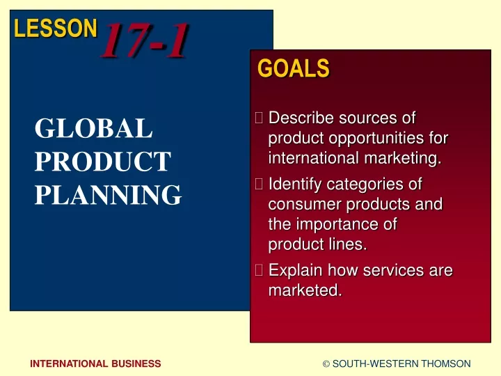 global product planning