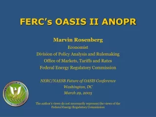 FERC’s OASIS II ANOPR
