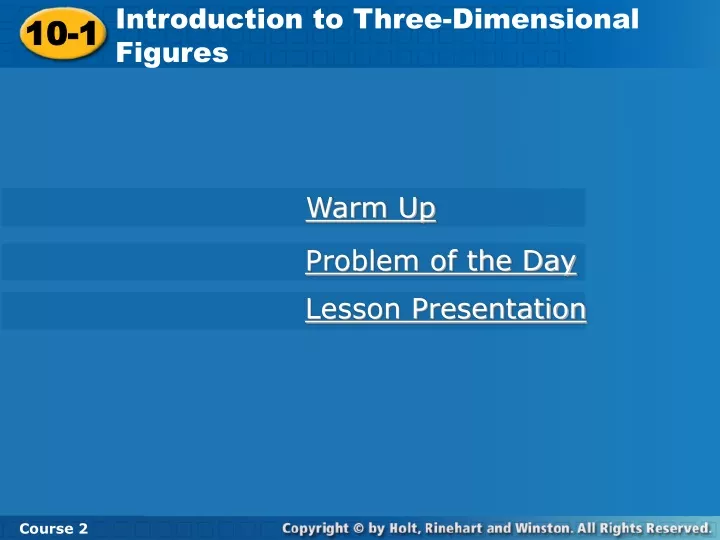 introduction to three dimensional figures