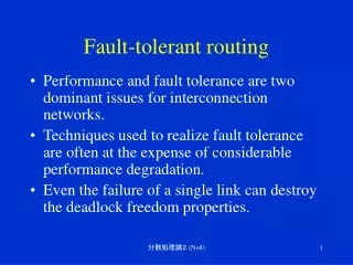 Fault-tolerant routing