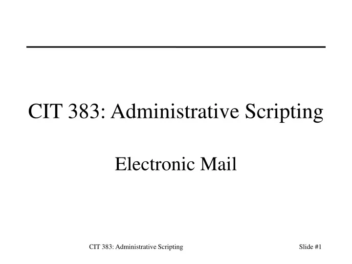 electronic mail