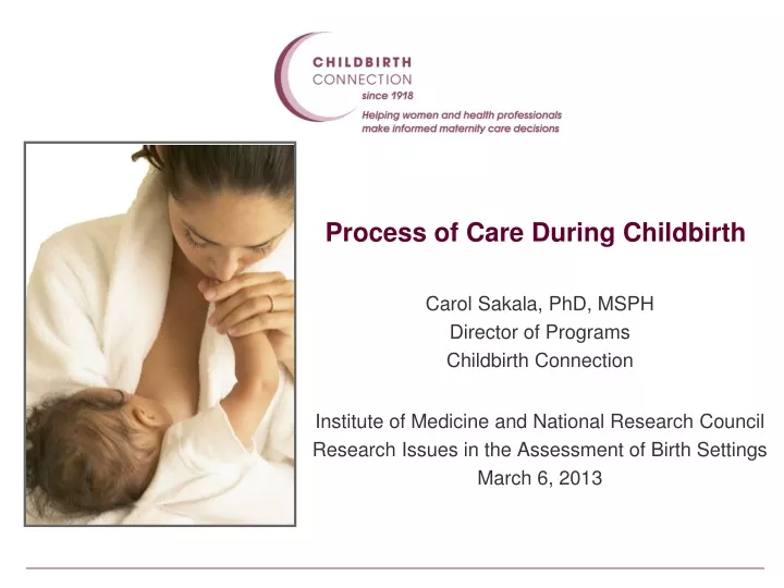 process of care during childbirth
