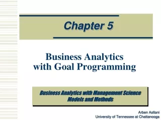 Business Analytics  with Goal Programming