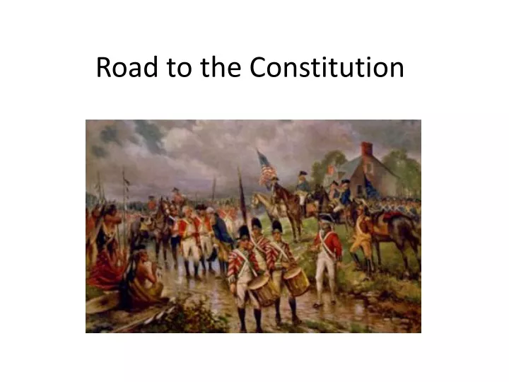 road to the constitution