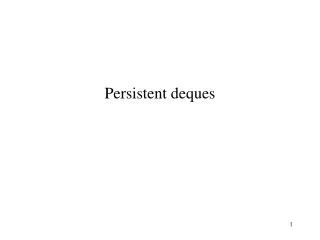 Persistent deques